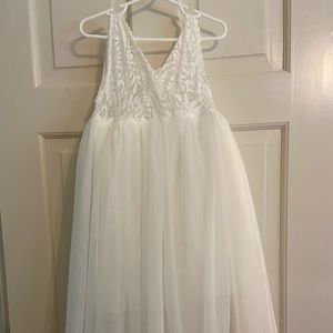 SHEIN Toddler Girls Contrast Lace Bodice Gown Dress 4/5t